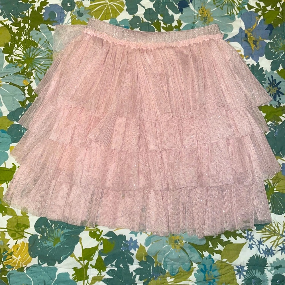 Zara Kids-Pink Glittered Layered Tutu